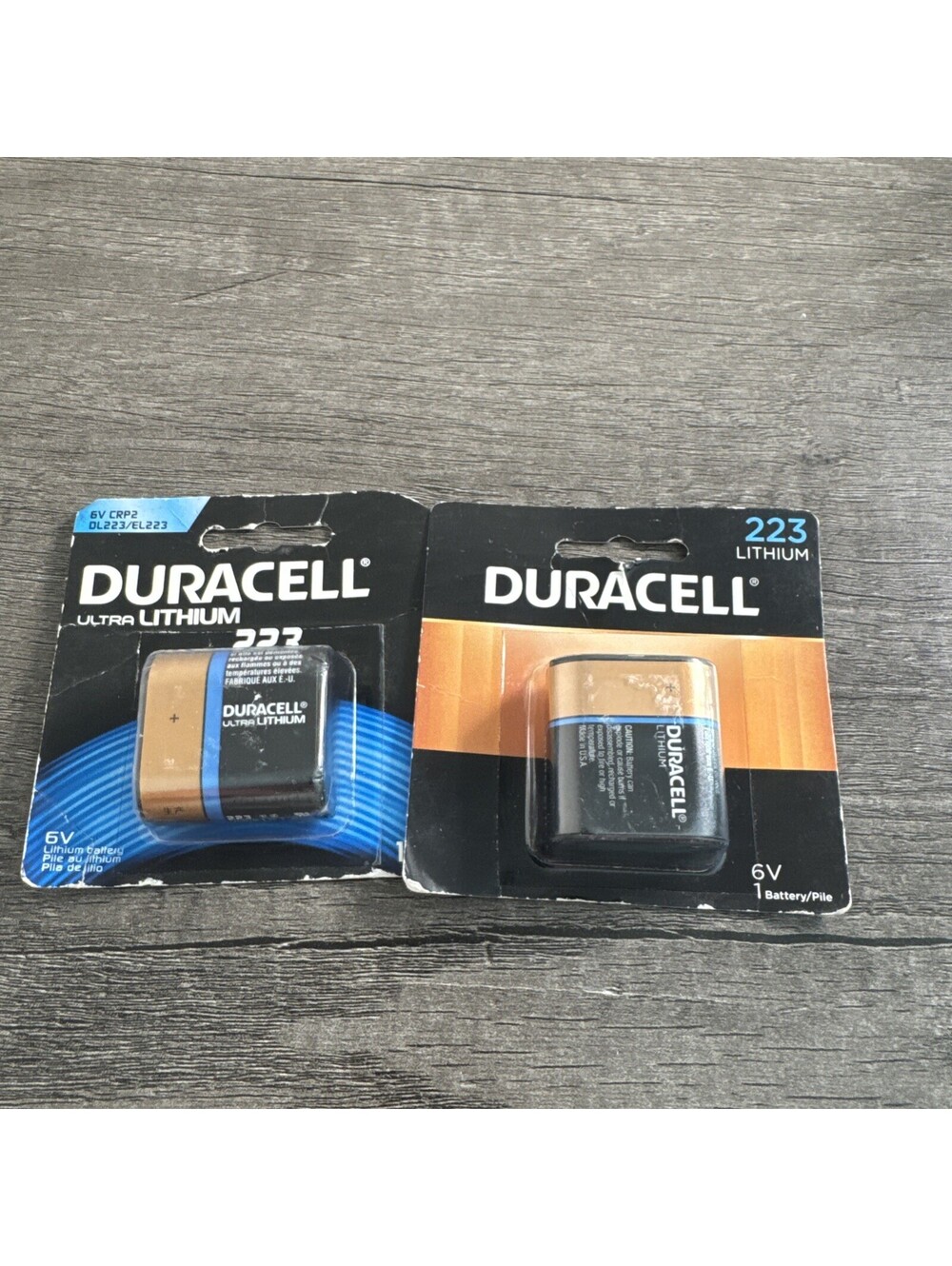Lot of 2 Duracell 223 6V Lithium Battery CR-P2 DL223 EL223 New Sealed